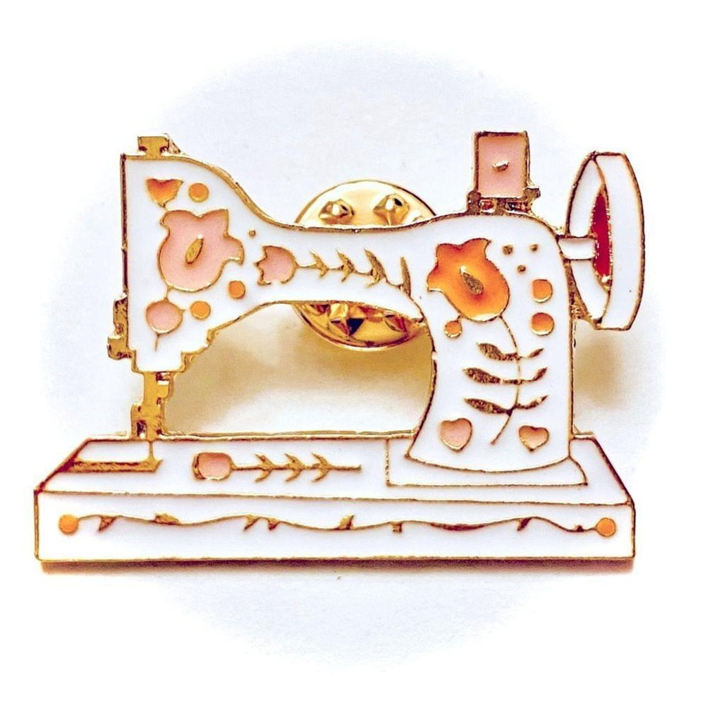 New Vintage Sewing Machine Enamel Pin